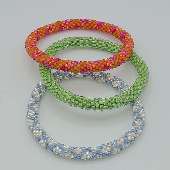 Colorful Beaded Bracelets Set - Picture 1 of 3